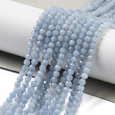 Natural Angelite Beads Strands G-G161-A05-05-1