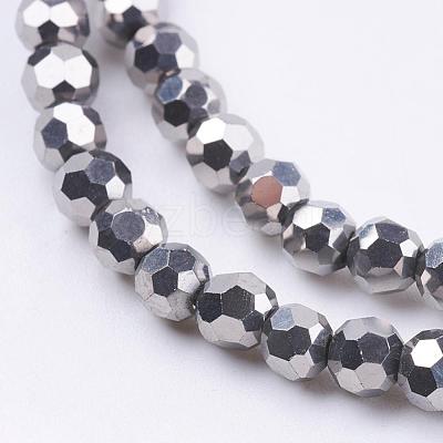 Electroplate Glass Bead Strands EGLA-R042-4mm-06-1