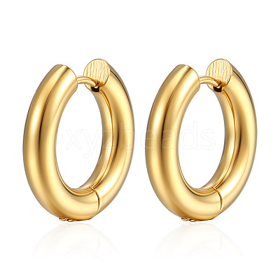 304 Stainless Steel Huggie Hoop Earrings PW-WG92571-27-1