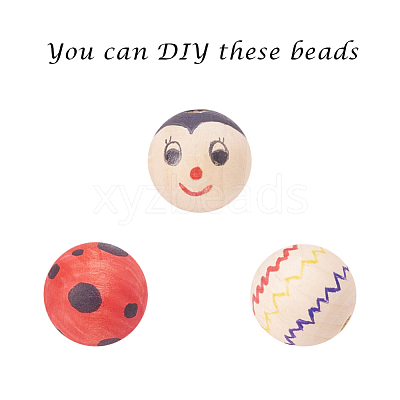 Unfinished Wood Beads X-WOOD-S651-12mm-LF-1