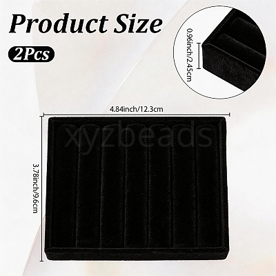 6-Slot Velvet Jewelry Display Trays ODIS-SP0002-24B-02-1