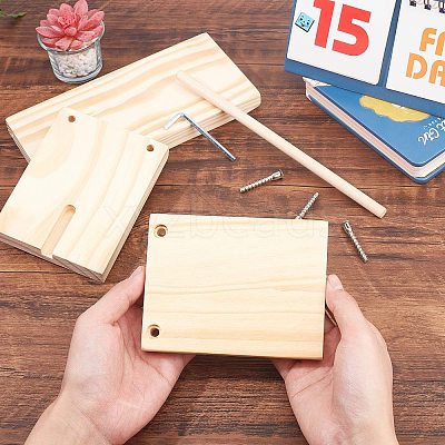 Wooden Weaving Loom Roller Frames DIY-WH0183-23-1