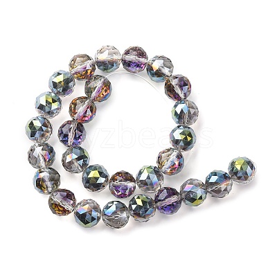 Transparent Electroplate Glass Beads Strands EGLA-N002-34E-F05-1