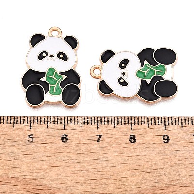 Panda Theme Alloy Enamel Pendants ENAM-T020-34E-1