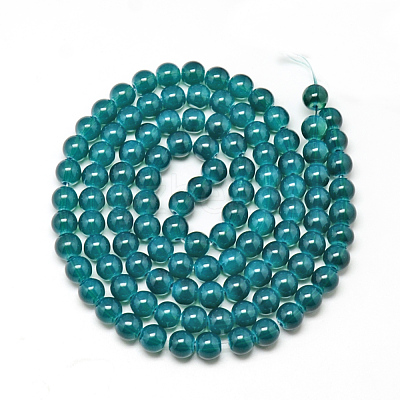 Baking Paint Glass Beads Strands X-DGLA-Q023-8mm-DB15-1