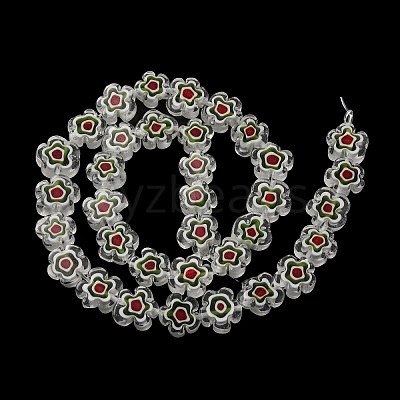 Handmade Millefiori Lampwork Beads Strands LAMP-G164-03N-1