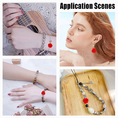 50Pcs Cinnabar Beads CARL-HY0001-04-1