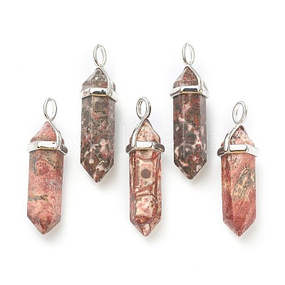 Natural Red Agate Pointed Pendants G-M378-01P-A22-1
