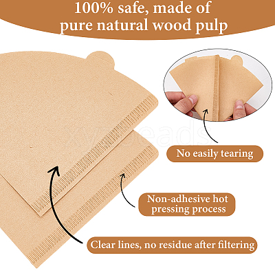 100Pcs Paper Coffee Filters FIND-WH20007-39A-1