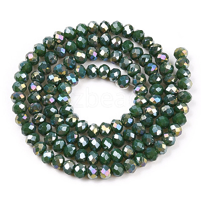 Electroplate Glass Beads Strands EGLA-A034-P4mm-B09-1