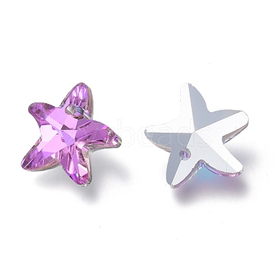 Electroplate Glass Charms GLAA-H101-B-03-1