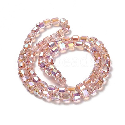 Electroplate Glass Beads Strands EGLA-D030-19O-1