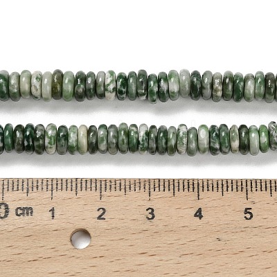 Natural Green Spot Jasper Beads Strands G-Q159-B35-01-1