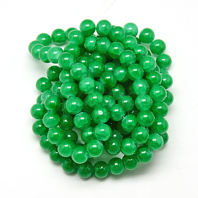 Baking Paint Crackle Glass Bead Strands DGLA-Q023-8mm-YS22-1