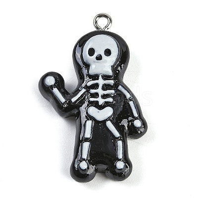Halloween Theme Resin Pendants RESI-M046-01B-01-1