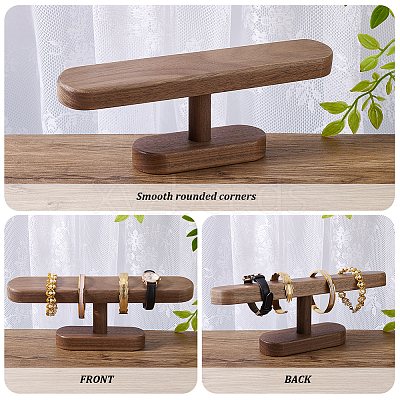 Wood T Bar Bracelet Display Stands ODIS-WH0061-39-1