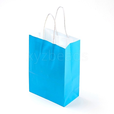 Pure Color Kraft Paper Bags AJEW-G020-C-01-1