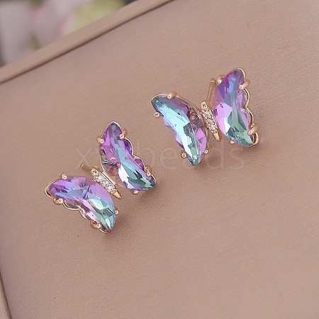 Fashionable Gradient Butterfly Earrings for Women YE8672-1-1