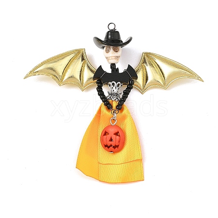 Halloween Synthetic Turquoise Big Pendants PALLOY-JF06032-02-1