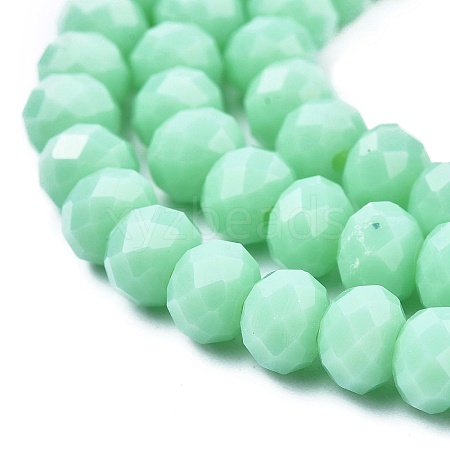 Opaque Solid Color Glass Beads Strands X1-EGLA-A034-P8mm-D14-1