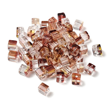 Two Tone Transparent Glass Beads GLAA-NH0001-03C-1