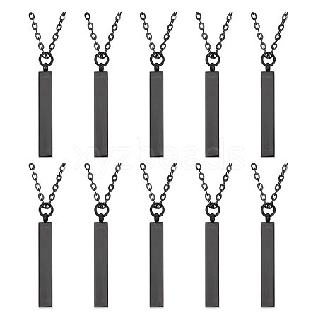 CHGCRAFT 10Pcs Brass Coated Iron Pendant Necklace NJEW-CA0001-17EB-1