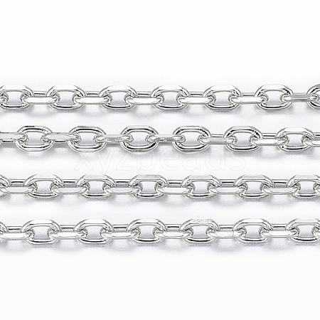 Tarnish Resistant 304 Stainless Steel Cable Chains CHS-H009-22P-1