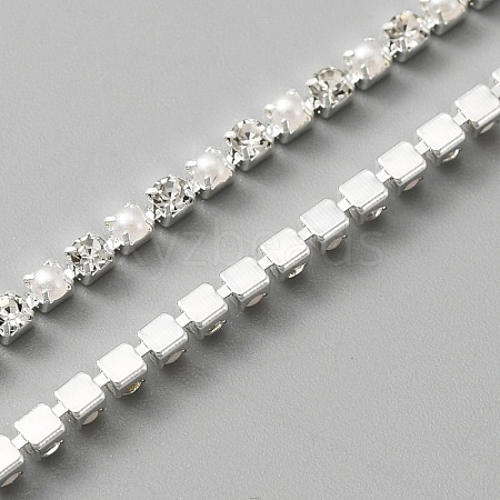 Alloy Rhinestone Cup Chains FIND-WH0061-63S-1