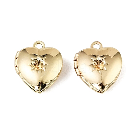 Heart Brass Pendant Rhinestone Settings KK-A276-12LG-1