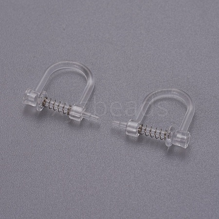 Plastic Clip-on Earring Findings X-KK-F785-05P-1