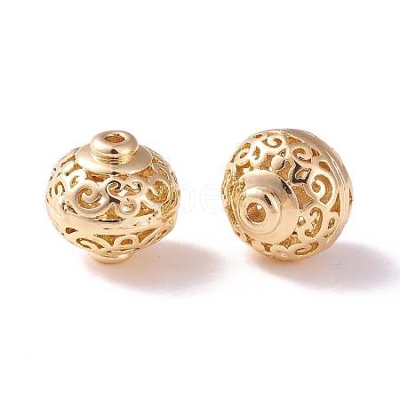 Brass Hollow Beads KK-P226-39CG-02-1