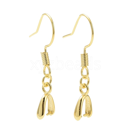 Rack Plating Brass Earring Hooks KK-F839-025B-G-1