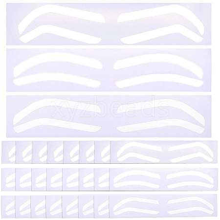 24Pcs 3 Styles Plastic Eyebrow Tattoo Practice Skin AJEW-CP0009-58A-1