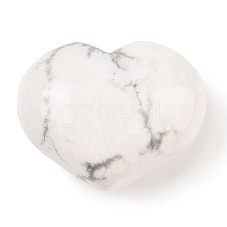 Natural Howlite Love Heart Stone G-I367-02D-1