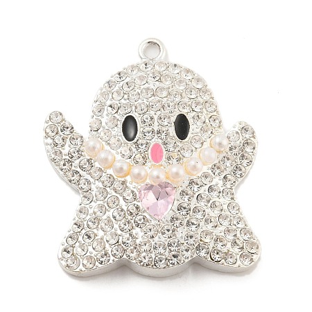 Alloy with Glass Rhinestone Pendants FIND-B033-01G-P-1