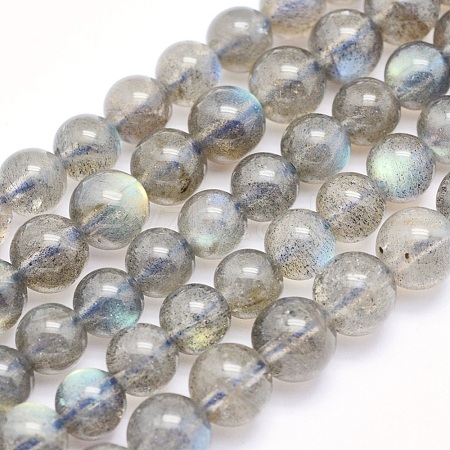 Natural Labradorite Beads Strands G-O166-08-6mm-1