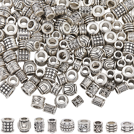 180Pcs 9 Styles Tibetan Style Alloy Beads TIBEB-PA0001-05-1