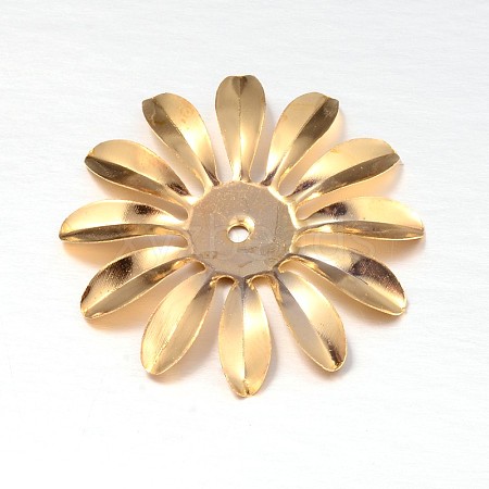 Multi-Petal Flower Iron Bead Caps X-IFIN-N3296-02-1