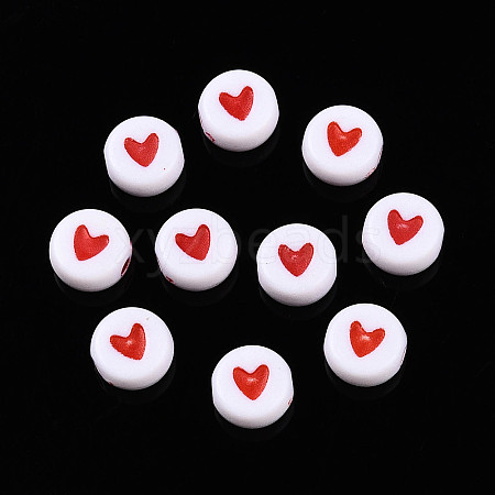 Opaque Acrylic Beads X-ACRP-T004-02A-1