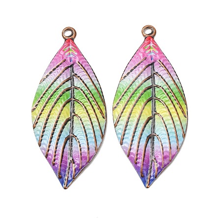 Rainbow Color Printed Iron Pendants RN-CBA3547-02A-1