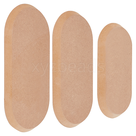 Olycraft 3Pcs 3 Styles Oval MDF Wood Pottery Tools DIY-OC0012-11-1