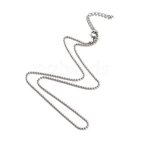 Non-Tarnish 304 Stainless Steel Ball Chain Necklaces NJEW-JN02912-01-1