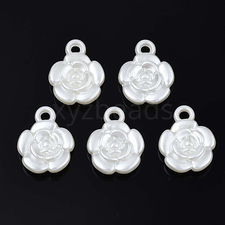 Acrylic Imitation Pearl Pendants OACR-N134-008-1