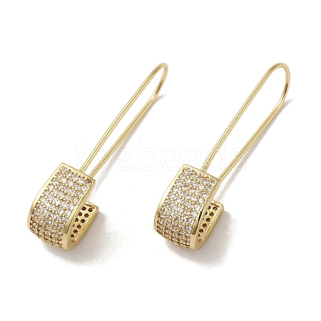 Brass Micro Pave Cubic Zirconia Hoop Earrings for Women EJEW-C097-26G-01-1