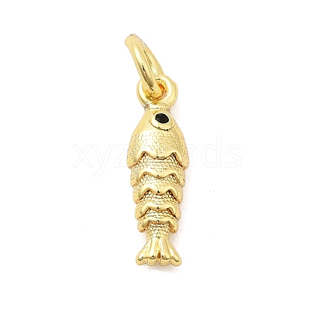 Brass Micro Pave Cubic Zirconia Charms KK-C139-29B-G-1