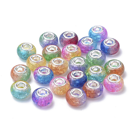 Crackle Resin European Beads X-RPDL-S013-01-1