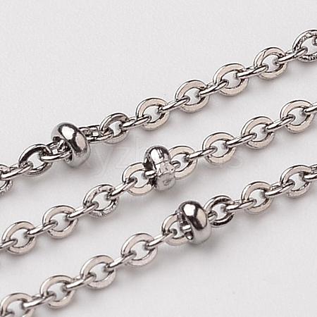 Tarnish Resistant 304 Stainless Steel Cable Chains CHS-K002-88-1