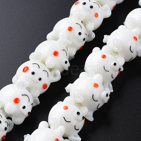 Handmade Bumpy Lampwork Beads Strands LAMP-T007-17D-1