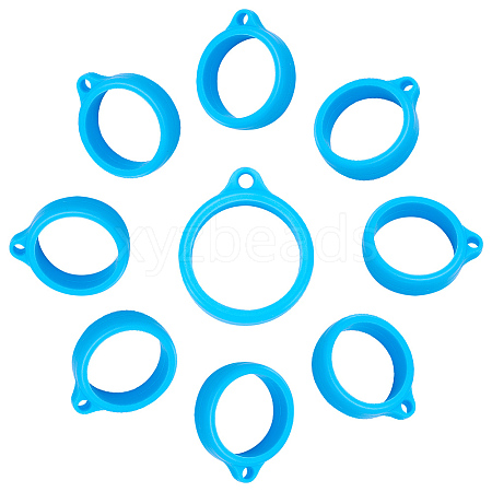 Gorgecraft 60Pcs Silicone Pendant SIL-GF0001-44-1