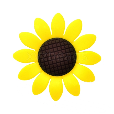 Sunflower Food Grade Silicone Beads PW-WG58598-02-1